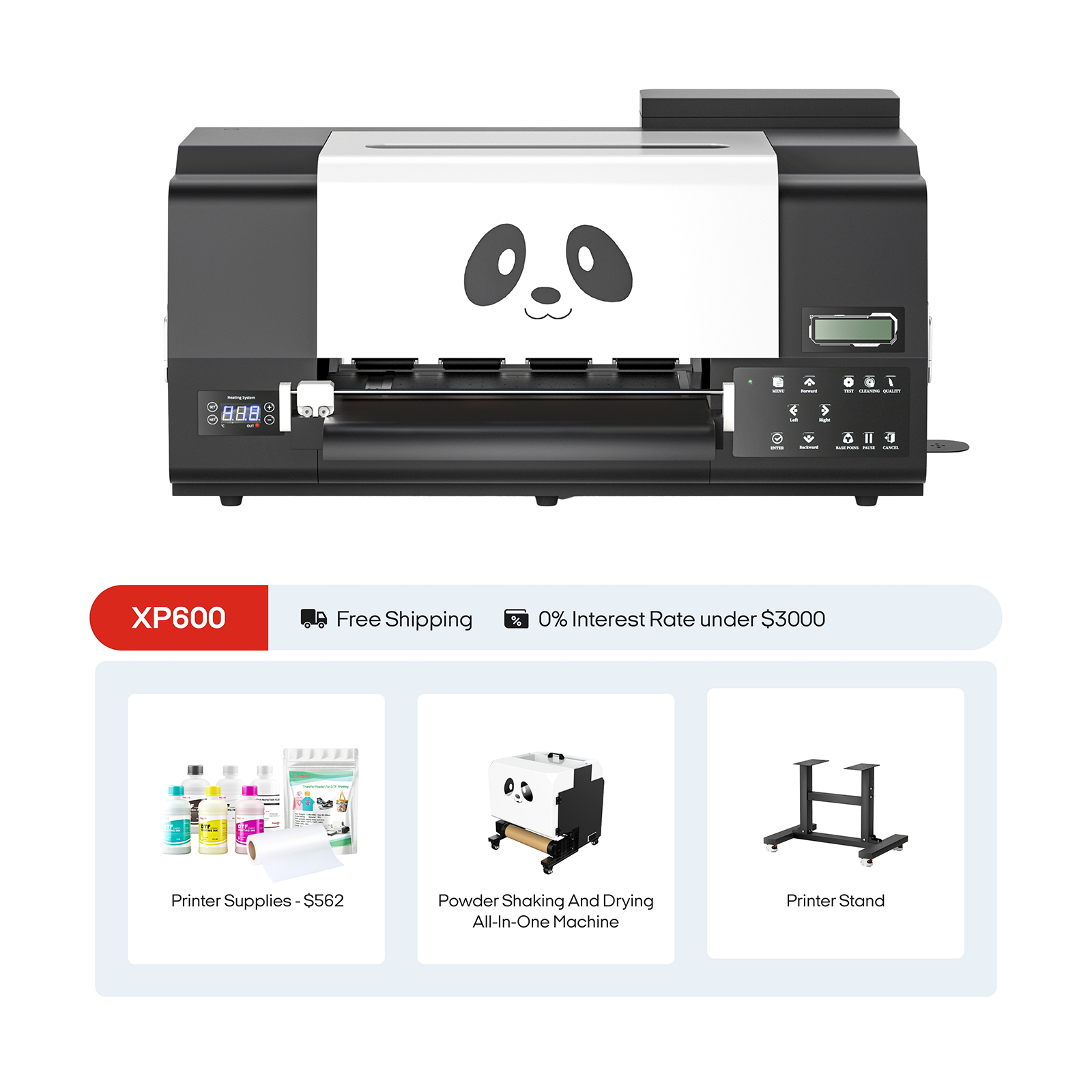 Procolored F13 Pro Panda DTF Printer 13" A3 Dual XP600 + Stand + Shaker Oven