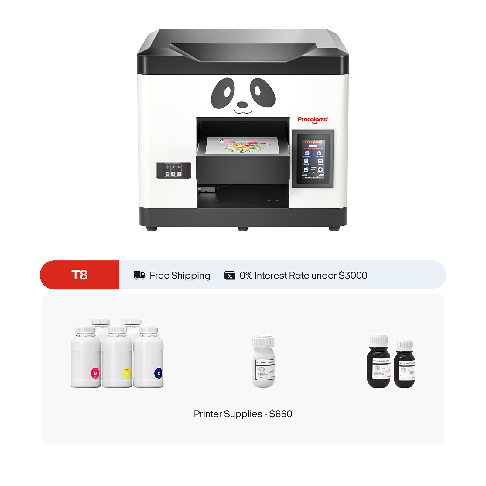 Procolored T8 Panda DTG Printer 8.2" A4 L800
